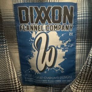 DIXXON Blue and Black Plaid Flannel